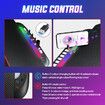 100CM Gaming Desk Computer Home Office Writing Racer Table with RGB LED Carbon fibre Tabletop Black