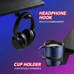 100CM Gaming Desk Computer Home Office Writing Racer Table with RGB LED Carbon fibre Tabletop Black