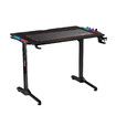 100CM Gaming Desk Computer Home Office Writing Racer Table with RGB LED Carbon fibre Tabletop Black