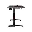 100CM Gaming Desk Computer Home Office Writing Racer Table with RGB LED Carbon fibre Tabletop Black
