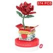 Valentine's Day Series 520 Eternal Love Rose Music Box Building Blocks DIY Confession Toys For Lover Girls Gifts