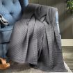 Throw Blanket Cotton Waffle Blankets Grey Double