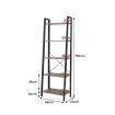 Levede 5 Tier Bookshelf Industrial Ladder Shelf Wooden Storage Display Rack