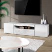 Levede TV Cabinet Entertainment Unit Stand RGB LED Furniture Wooden Shelf 160cm