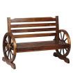 Levede Garden Bench Wooden Wagon Seat Outdoor Chair Lounge Patio Furniture