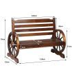 Levede Garden Bench Wooden Wagon Seat Outdoor Chair Lounge Patio Furniture