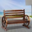 Levede Garden Bench Wooden Wagon Seat Outdoor Chair Lounge Patio Furniture