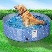 Portable Pet Swimming Pool Kids Dog Cat Washing Bathtub Outdoor Bathing Blue L