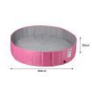 Portable Pet Swimming Pool Kids Dog Cat Washing Bathtub Outdoor Bathing Pink L