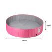 Portable Pet Swimming Pool Kids Dog Cat Washing Bathtub Outdoor Bathing Pink S