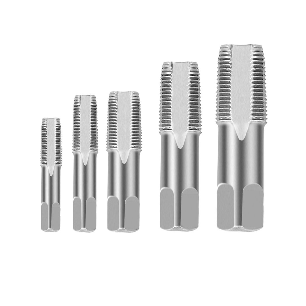 Pipe Thread Tap Set Taper NPT Screw Cutting 5PCS HSS  1/8" 1/4" 3/8" 1/2" 3/4"