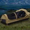 Mountview King Single Swag Camping Swags Canvas Dome Tent Hiking Mattress Khaki