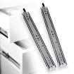 Drawer Slides Runners Locking Full Extension Ball Bearing Pair 75KG 16"