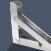 2Pcs 10" Folding Table Bracket Stainless Steel Triangle 150KG Wall Shelf Bench