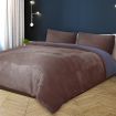 Luxury Bedding Two-Sided Quilt Cover with Pillowcase Double Size Taupe