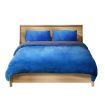 Luxury Bedding Two-Sided Quilt Cover with Pillowcase King Size Navy Blue