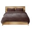 Luxury Bedding Two-Sided Quilt Cover with Pillowcase Super King Size Taupe