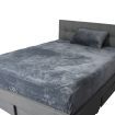 Bedding Set Ultrasoft Fitted Bed Sheet with Pillowcases Dark Grey King Single