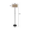 Modern LED Floor Lamp Stand Reading Light Decoration Indoor Classic Linen Fabric