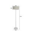 Modern LED Floor Lamp Stand Reading Light Decoration Indoor Classic Linen Fabric