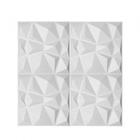 12Pcs 3D PVC Wall Panels EcoFriendly Paintable Home Background Decor 50x50cm