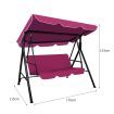 Levede Swing Chair Hammock Outdoor Furniture Garden Canopy Cushion Bench Red