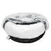 PaWz Pet Bed Cat Dog Donut Nest Calming Mat Soft Plush Kennel