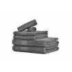 Amelia 500GSM 100% Cotton Towel Set -Single Ply carded 6 Pieces -Dark Grey