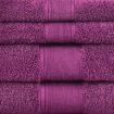 Amelia 500GSM 100% Cotton Towel Set -Single Ply carded 6 Pieces -Dark Purple