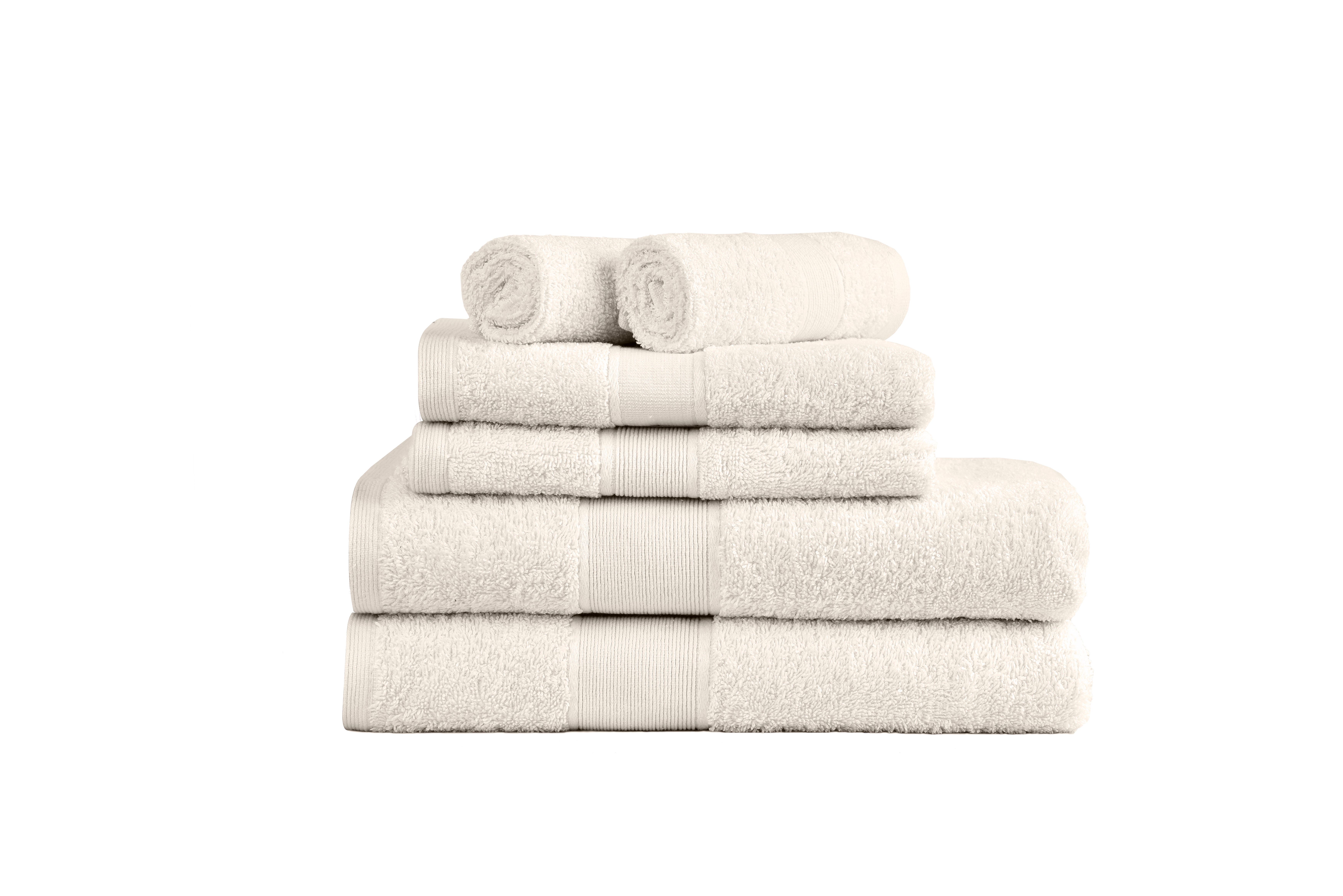 Amelia 500GSM 100% Cotton Towel Set -Single Ply carded 6 Pieces -Silence