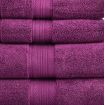 Amelia 500GSM 100% Cotton Towel Set -Zero Twist 6 Pieces -Dark Purple