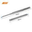 150KG Drawer Slides 350MM Full Extension Soft Close Locking Ball Bearing Pair