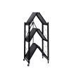 Levede Foldable Storage Shelf Display Rack Bookshelf Bookcase Wheel Collapsible