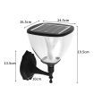 EMITTO LED Solar Powered Light Garden Pathway Wall Lamp Landscape Yard Outdoor