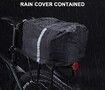 Bicycle Carrier Bag Transport Bag Luggage Bag Waterproof Black Foldable Side Pockets 9-12 L with Rain Cover