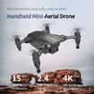 2021 Newest Drone L23 Mini With 4k HD Dual Camera WIFI FPV Six-Axis One Key Return Height Keep Led Foldable RC Quadcopter Dron Toy GIFTS?Fashion Grey?