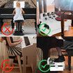 Piano Pedal Extender Bench Footstool Platform for Kids Height Adjustable with 3 Pedals  White