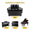 Piano Pedal Extender Bench Footstool Platform for Kids with 3 Pedals Height Adjustable Black