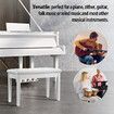 Melodic Piano Stool Wooden Bench Chair Keyboard Seat with Storage White