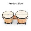 Bongo Kids Adults Hand Drum Set Leather Drumhead Tuneable Percussion Instruments