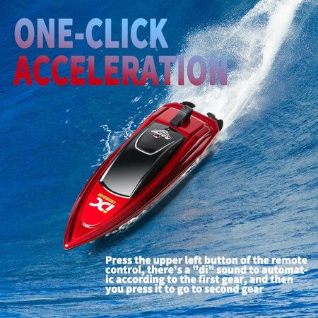 Mini Dual Motor High Speed RC Boat Christmas Gift Col. Red