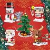 Santa Claus Building Blocks Snowman Elk Puzzle Creative Toy Gifts