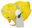 3pcs Light-up Acrylic Chicken with Scarf Holiday Christmas Decoration Colorful light Batteries Power