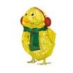 3pcs Light-up Acrylic Chicken with Scarf Holiday Christmas Decoration Colorful light Batteries Power