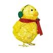 3pcs Light-up Acrylic Chicken with Scarf Holiday Christmas Decoration Colorful light Batteries Power