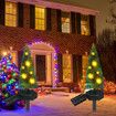 LED Solar Lawn Light Snowflake Christmas Tree Lamps Ground Plug Outdoor Courtyard Landscape Lighting Color