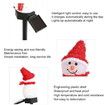 Snowman Solar Powered Garden EVA Light Christmas Decoration Lights Waterproof in Red hat