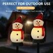 Snowman Solar Powered Garden EVA Light Christmas Decoration Lights Waterproof in Red hat