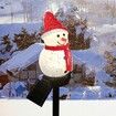 Snowman Solar Powered Garden EVA Light Christmas Decoration Lights Waterproof in Red hat