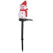 Snowman Solar Powered Garden EVA Light Christmas Decoration Lights Waterproof in Red hat